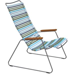 Modrozelen&eacute; plastov&eacute; zahradn&iacute; lounge křeslo HOUE Click