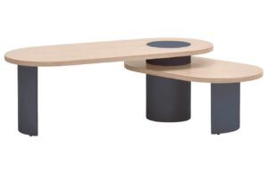 Modr&yacute; konferenčn&iacute; stolek Teulat Nori 120 x 85 cm