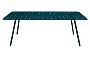 Modr&yacute; kovov&yacute; stůl Fermob Luxembourg 207 x 100 cm