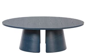 Modr&yacute; kulat&yacute; konferenčn&iacute; stolek Teulat Cep 110 cm