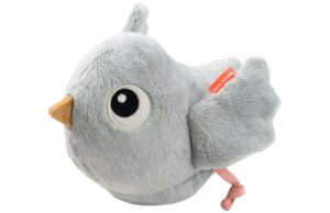 Modr&yacute; ply&scaron;ov&yacute; p&iacute;skac&iacute; pt&aacute;ček Done by Deer Birdee 18 cm