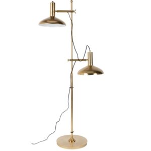 Mosazn&aacute; kovov&aacute; stojac&iacute; lampa DUTCHBONE Karish