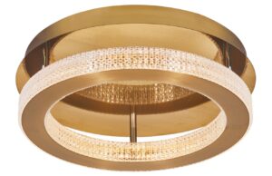 Mosazn&eacute; kovov&eacute; stropn&iacute; LED světlo Nova Luce Fiore 40 cm