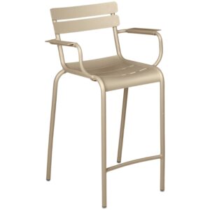 Mu&scaron;k&aacute;tově &scaron;ed&aacute; kovov&aacute; barov&aacute; židle Fermob Luxembourg 69