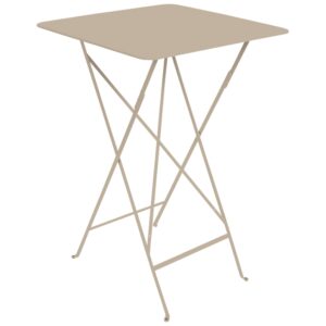 Mu&scaron;k&aacute;tově &scaron;ed&yacute; kovov&yacute; skl&aacute;dac&iacute; bistro stůl Fermob Bistro 71 x 71 cm