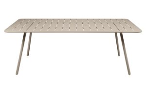 Mu&scaron;k&aacute;tově &scaron;ed&yacute; kovov&yacute; stůl Fermob Luxembourg 207 x 100 cm
