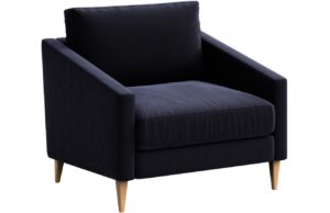 N&aacute;mořnicky modr&eacute; sametov&eacute; křeslo Ame Yens Karoto