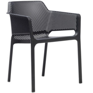 Nardi Antracitově &scaron;ed&eacute; plastov&eacute; zahradn&iacute; křeslo Net