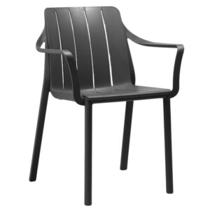 Nardi Antracitově &scaron;ed&eacute; plastov&eacute; zahradn&iacute; křeslo Tiberina