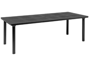 Nardi Antracitově &scaron;ed&yacute; plastov&yacute; rozkl&aacute;dac&iacute; zahradn&iacute; stůl Libeccio 160/220 x 100 cm