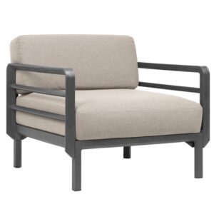 Nardi B&eacute;žov&eacute; zahradn&iacute; křeslo Maximo Poltrona se &scaron;edou podnož&iacute;