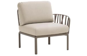 Nardi B&eacute;žov&yacute; l&aacute;tkov&yacute; zahradn&iacute; koncov&yacute; modul Komodo s hnědo&scaron;edou podnož&iacute;