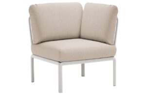 Nardi B&eacute;žov&yacute; l&aacute;tkov&yacute; zahradn&iacute; rohov&yacute; modul Komodo s b&iacute;lou podnož&iacute;