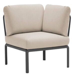 Nardi B&eacute;žov&yacute; l&aacute;tkov&yacute; zahradn&iacute; rohov&yacute; modul Komodo s tmavě &scaron;edou podnož&iacute;