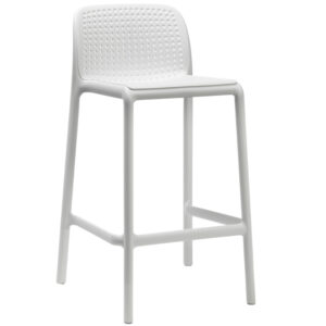 Nardi B&iacute;l&aacute; plastov&aacute; barov&aacute; židle Lido Mini 65 cm