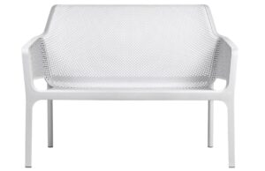 Nardi B&iacute;l&aacute; plastov&aacute; zahradn&iacute; lavice Net 116 cm