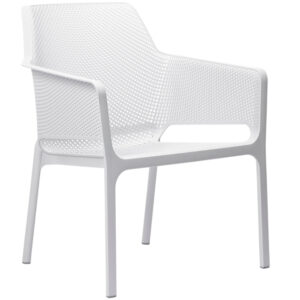 Nardi B&iacute;l&eacute; plastov&eacute; zahradn&iacute; křeslo Net Relax