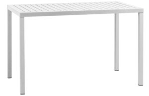 Nardi B&iacute;l&yacute; plastov&yacute; zahradn&iacute; stůl Cube 120 x 70 cm