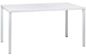Nardi B&iacute;l&yacute; plastov&yacute; zahradn&iacute; stůl Cube 140 x 80 cm