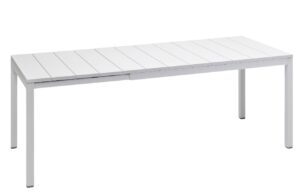 Nardi B&iacute;l&yacute; rozkl&aacute;dac&iacute; zahradn&iacute; stůl Rio 140/210 x 85 cm