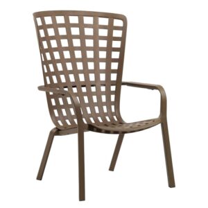 Nardi Hněd&eacute; plastov&eacute; zahradn&iacute; křeslo Folio