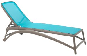 Nardi Hnědo-modr&eacute; zahradn&iacute; leh&aacute;tko Atlantico