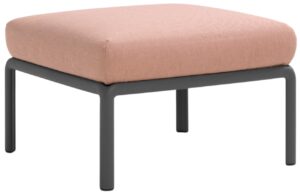 Nardi Růžov&aacute; l&aacute;tkov&aacute; zahradn&iacute; podnožka Komodo s tmavě &scaron;edou podnož&iacute; 72 x 72 cm