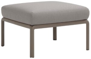 Nardi &Scaron;ed&aacute; l&aacute;tkov&aacute; zahradn&iacute; podnožka Komodo s hnědo&scaron;edou podnož&iacute; 72 x 72 cm