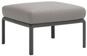 Nardi &Scaron;ed&aacute; l&aacute;tkov&aacute; zahradn&iacute; podnožka Komodo s tmavě &scaron;edou podnož&iacute; 72 x 72 cm