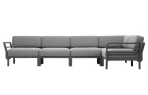 Nardi &Scaron;ed&aacute; zahradn&iacute; rohov&aacute; pohovka Maximo se &scaron;edou podnož&iacute; 345 cm