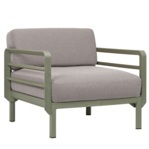 Nardi &Scaron;ed&eacute; zahradn&iacute; křeslo Maximo Poltrona se zelenou podnož&iacute;