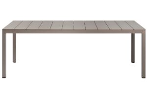 Nardi &Scaron;edohněd&yacute; hlin&iacute;kov&yacute; j&iacute;deln&iacute; zahradn&iacute; stůl Rio 210 x 85 cm