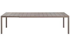 Nardi &Scaron;edohněd&yacute; hlin&iacute;kov&yacute; rozkl&aacute;dac&iacute; zahradn&iacute; stůl Rio 210/280 x 100 cm