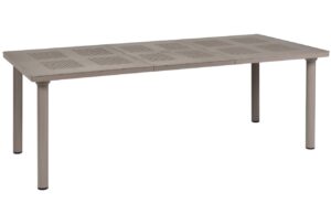 Nardi &Scaron;edohněd&yacute; plastov&yacute; rozkl&aacute;dac&iacute; zahradn&iacute; stůl Libeccio 160/220 x 100 cm