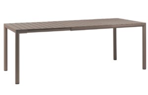 Nardi &Scaron;edohněd&yacute; plastov&yacute; rozkl&aacute;dac&iacute; zahradn&iacute; stůl Tevere 147/211 x 90 cm