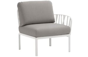 Nardi &Scaron;ed&yacute; l&aacute;tkov&yacute; zahradn&iacute; koncov&yacute; modul Komodo s b&iacute;lou podnož&iacute;