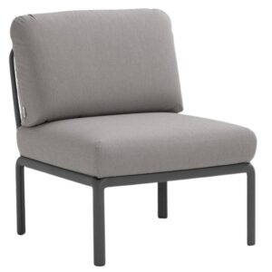 Nardi &Scaron;ed&yacute; l&aacute;tkov&yacute; zahradn&iacute; modul Komodo s tmavě &scaron;edou podnož&iacute;