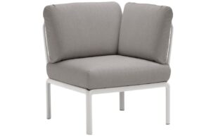 Nardi &Scaron;ed&yacute; l&aacute;tkov&yacute; zahradn&iacute; rohov&yacute; modul Komodo s b&iacute;lou podnož&iacute;