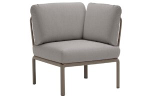 Nardi &Scaron;ed&yacute; l&aacute;tkov&yacute; zahradn&iacute; rohov&yacute; modul Komodo s hnědo&scaron;edou podnož&iacute;