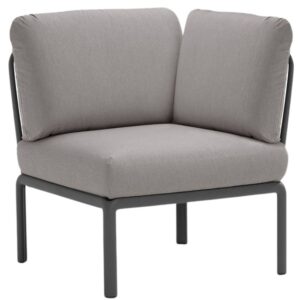 Nardi &Scaron;ed&yacute; l&aacute;tkov&yacute; zahradn&iacute; rohov&yacute; modul Komodo s tmavě &scaron;edou podnož&iacute;