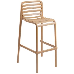 Nardi Světle hněd&aacute; plastov&aacute; zahradn&iacute; barov&aacute; židle Doga 75 cm