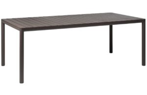 Nardi Tmavě hněd&yacute; plastov&yacute; rozkl&aacute;dac&iacute; zahradn&iacute; stůl Tevere 211/275 x 100 cm