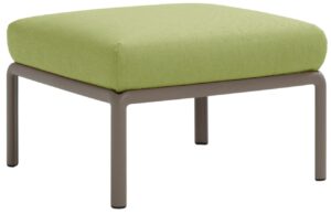 Nardi Zelen&aacute; l&aacute;tkov&aacute; zahradn&iacute; podnožka Komodo s hnědo&scaron;edou podnož&iacute; 72 x 72 cm