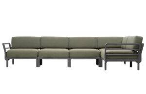 Nardi Zelen&aacute; zahradn&iacute; rohov&aacute; pohovka Maximo se &scaron;edou podnož&iacute; 345 cm