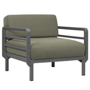 Nardi Zelen&eacute; zahradn&iacute; křeslo Maximo Poltrona se &scaron;edou podnož&iacute;