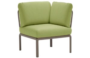 Nardi Zelen&yacute; l&aacute;tkov&yacute; zahradn&iacute; rohov&yacute; modul Komodo s hnědo&scaron;edou podnož&iacute;