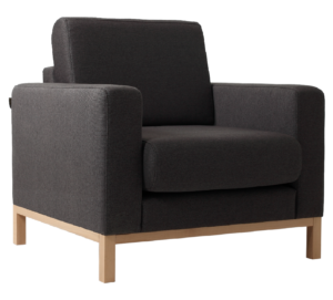 Nordic Design Antracitově &scaron;ed&eacute; l&aacute;tkov&eacute; křeslo Skandi