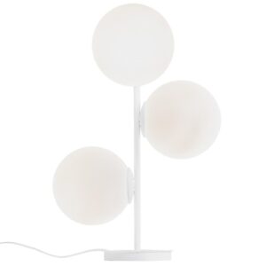 Nordic Design B&iacute;l&aacute; skleněn&aacute; stoln&iacute; lampa Bubbly