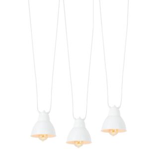 Nordic Design B&iacute;l&eacute; kovov&eacute; z&aacute;věsn&eacute; světlo Cobain III. 18 cm