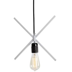 Nordic Design B&iacute;l&eacute; kovov&eacute; z&aacute;věsn&eacute; světlo Kruis